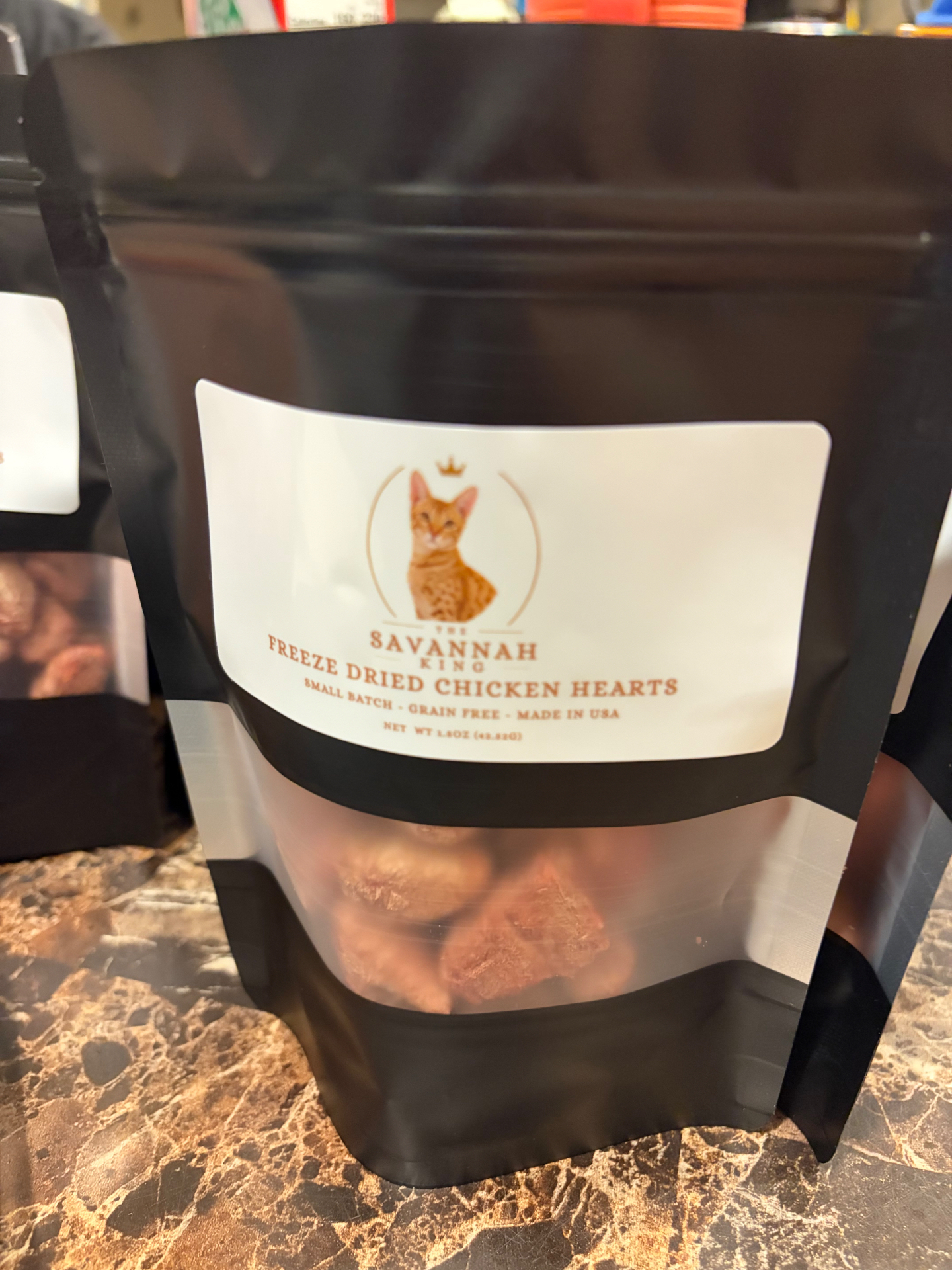 Freeze-Dried Chicken Hearts — The Savannah King cat treats